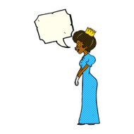 cartoon princess with speech bubble N22