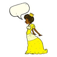 cartoon princess with speech bubble N23