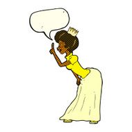 cartoon princess with speech bubble N24