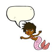 cartoon mermaid with speech bubble N41