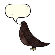 cartoon bird with speech bubble N179