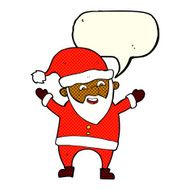 cartoon santa claus with speech bubble N119
