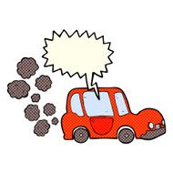 cartoon car with speech bubble N21