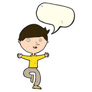 cartoon excited man with speech bubble N41