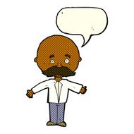 cartoon man with mustache speech bubble N53