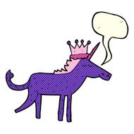 cartoon unicorn with speech bubble N24