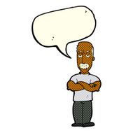 cartoon angry man with mustache speech bubble N6
