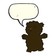 cartoon teddy bear with speech bubble N6
