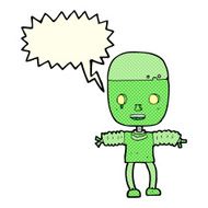 cartoon robot with speech bubble N112
