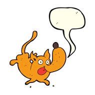 cartoon funny dog with speech bubble N5