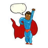 cartoon superhero with speech bubble N13