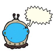 cartoon astronaut helmet with speech bubble N18