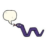 funny cartoon snake with speech bubble N16