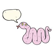 funny cartoon snake with speech bubble N17