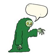 cartoon spooky halloween costume with speech bubble N13