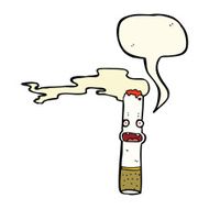 cartoon cigarette with speech bubble N8