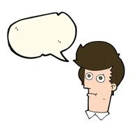 cartoon staring face with speech bubble N7