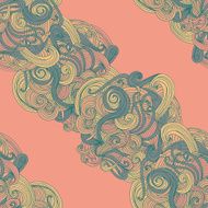 Abstract seamless hand-drawn wave pattern N6