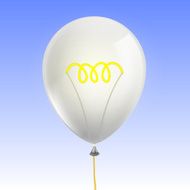 Balloon in the form of an incandescent lamp