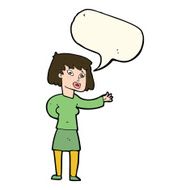 cartoon woman explaining with speech bubble N30