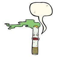 cartoon marijuana character with speech bubble N4