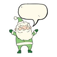 cartoon happy santa claus with speech bubble N19