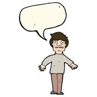 cartoon shocked man with speech bubble N67