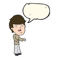 cartoon shocked man with speech bubble N68