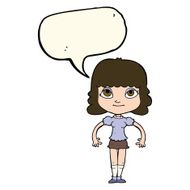 cartoon girl with speech bubble N13