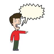 cartoon terrified man with speech bubble N130