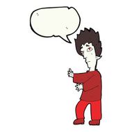 cartoon vampire with speech bubble N76