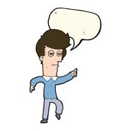 cartoon man accusing with speech bubble N13