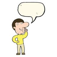cartoon man with idea speech bubble N67