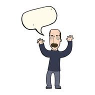 cartoon angry dad with speech bubble N7
