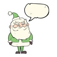 cartoon santa claus with speech bubble N120