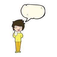 cartoon friendly man with speech bubble N11
