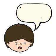 cartoon unhappy boy with speech bubble N37
