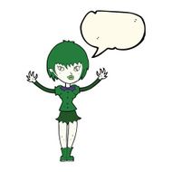 cartoon vampire girl with speech bubble N142
