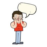 cartoon shocked gym man with speech bubble N12