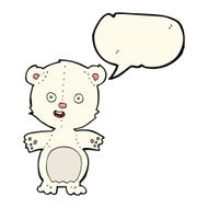 cute polar bear cartoon with speech bubble N7