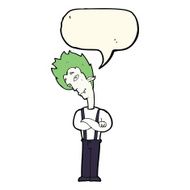 cartoon vampire with speech bubble N79