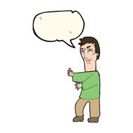 cartoon angry man with speech bubble N55
