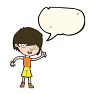cartoon boy with positive attitude speech bubble N12