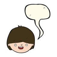 cartoon happy face with speech bubble N33
