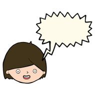 cartoon happy face with speech bubble N34