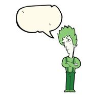 cartoon vampire with speech bubble N80