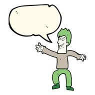 cartoon vampire with speech bubble N81