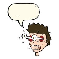 cartoon surprised man with eyes popping out speech bubble N7