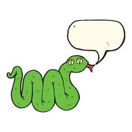 funny cartoon snake with speech bubble N18
