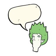 cartoon vampire face with speech bubble N24